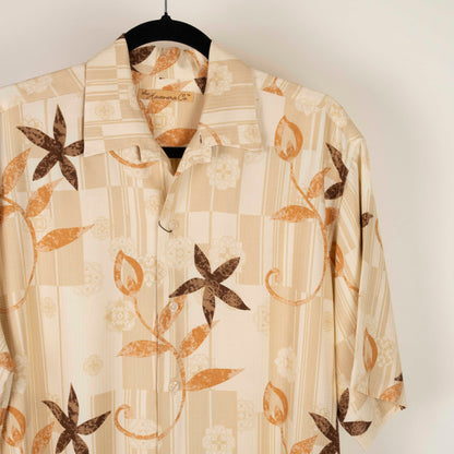 Camisa Hawaiana Beige (M) The havana co.