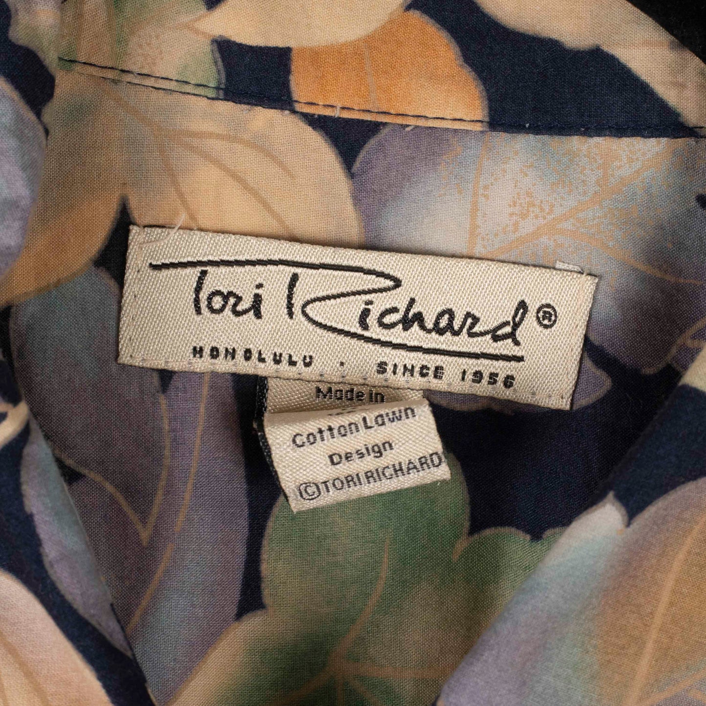 Camisa hawaiana azul (L) Tori Richard