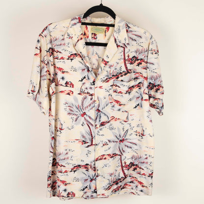 Camisa hawaiana beige (S) French Connection