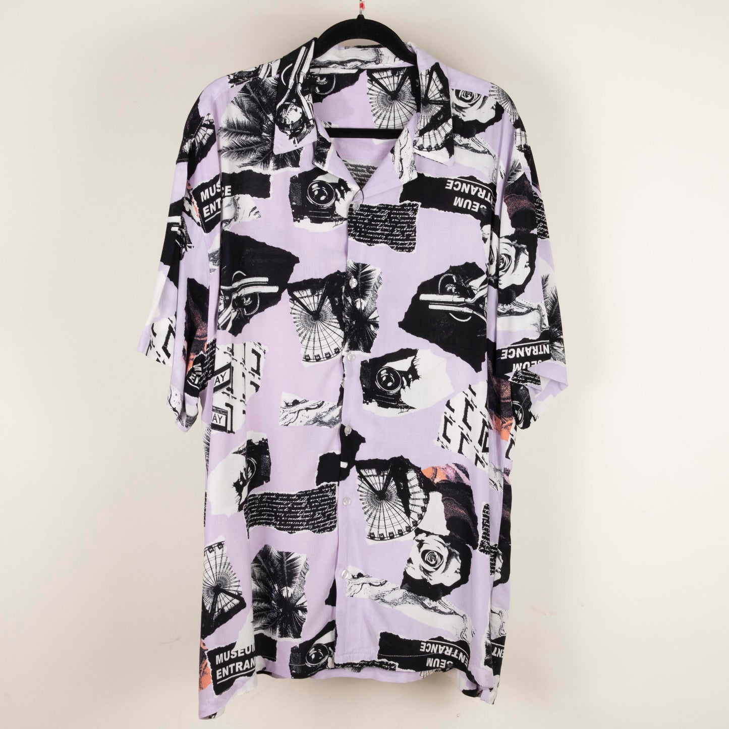 Camisa estampada morada (2XL)