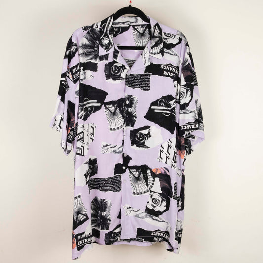 Camisa estampada morada (2XL)