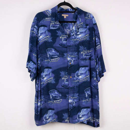 Camisa hawaiana azul (2XL) George