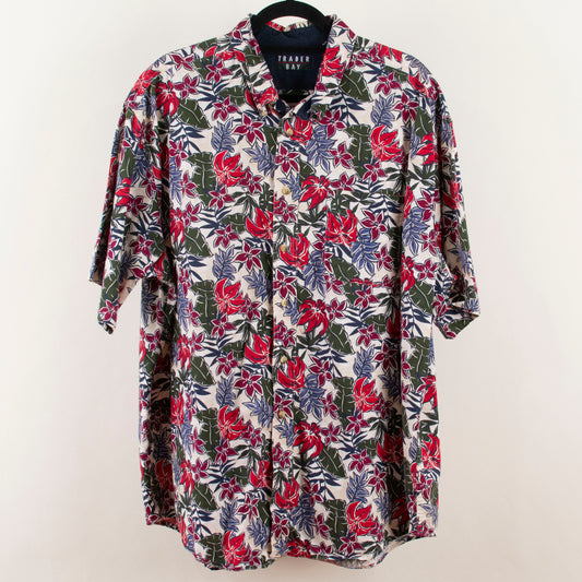 Camisa hawaiana blanco (2XL) Trader Bay
