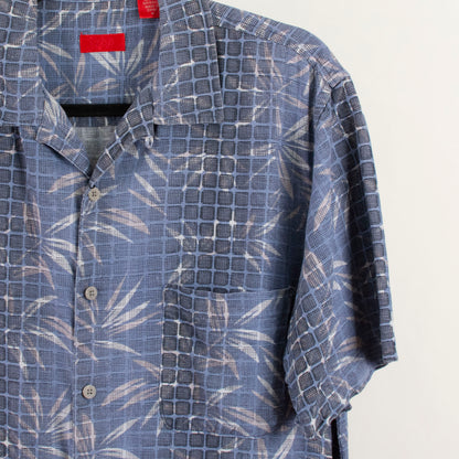 Camisa hawaiana azul (M) IZOD