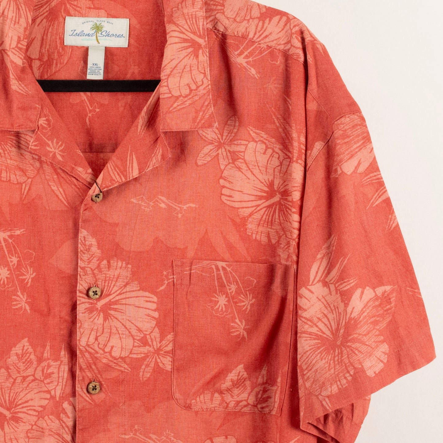Camisa hawaiana anaranjado (2XL) Island Shores