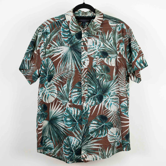 Camisa Hawaiana Café (L) Aeropostale