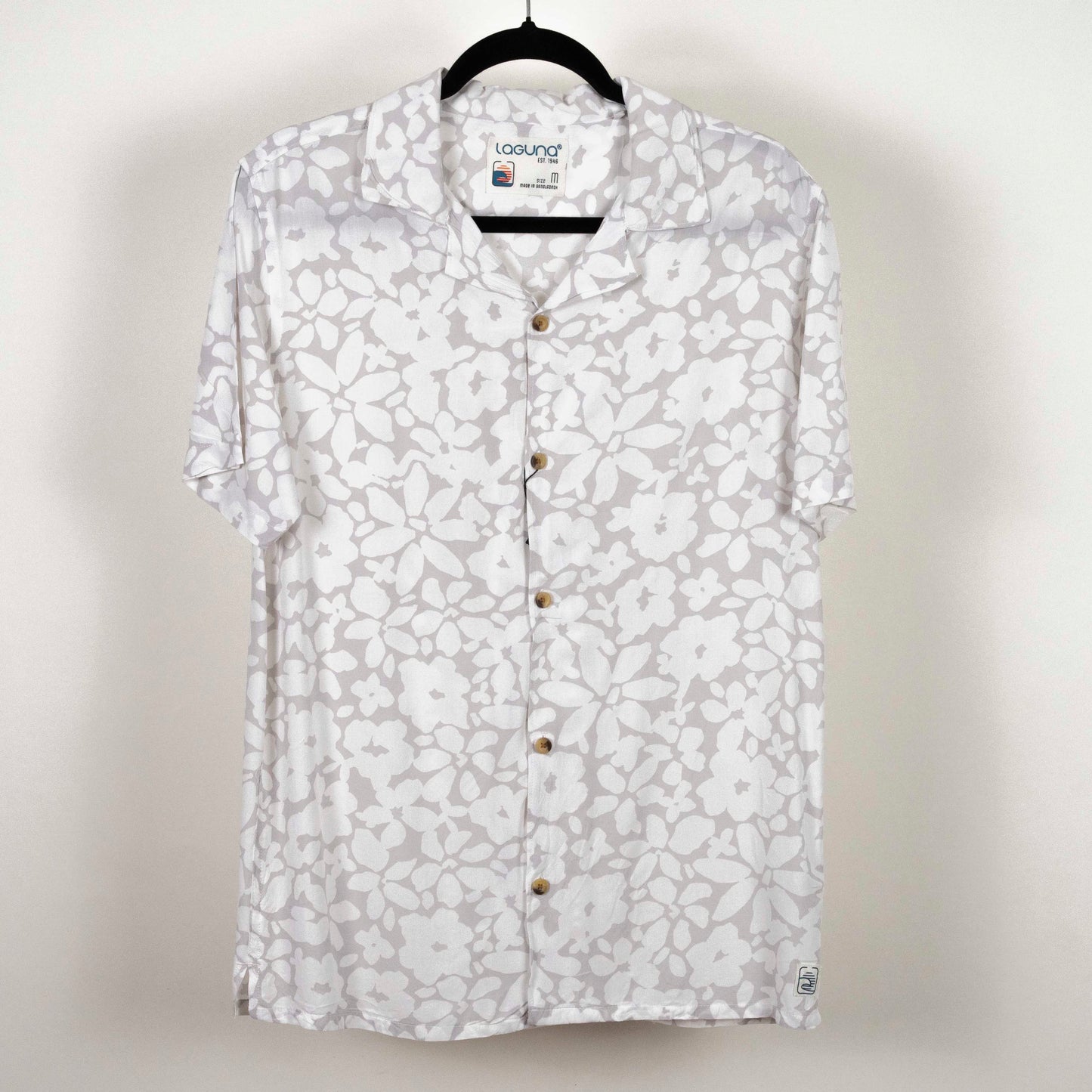 Camisa Hawaiana gris (M) Laguna