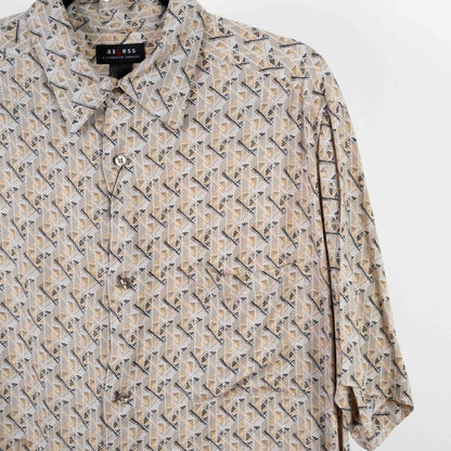 Camisa Hawaiana beige (L) Axcess
