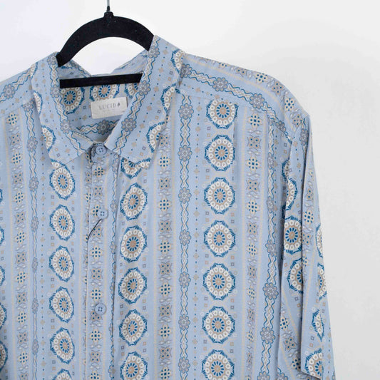 Camisa estampado Azul (XL) Lucido