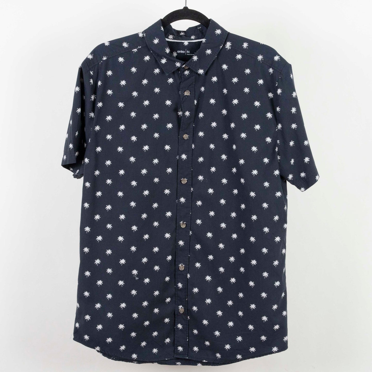Camisa Hawaiana Negro (M) Anko