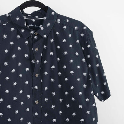 Camisa Hawaiana Negro (M) Anko