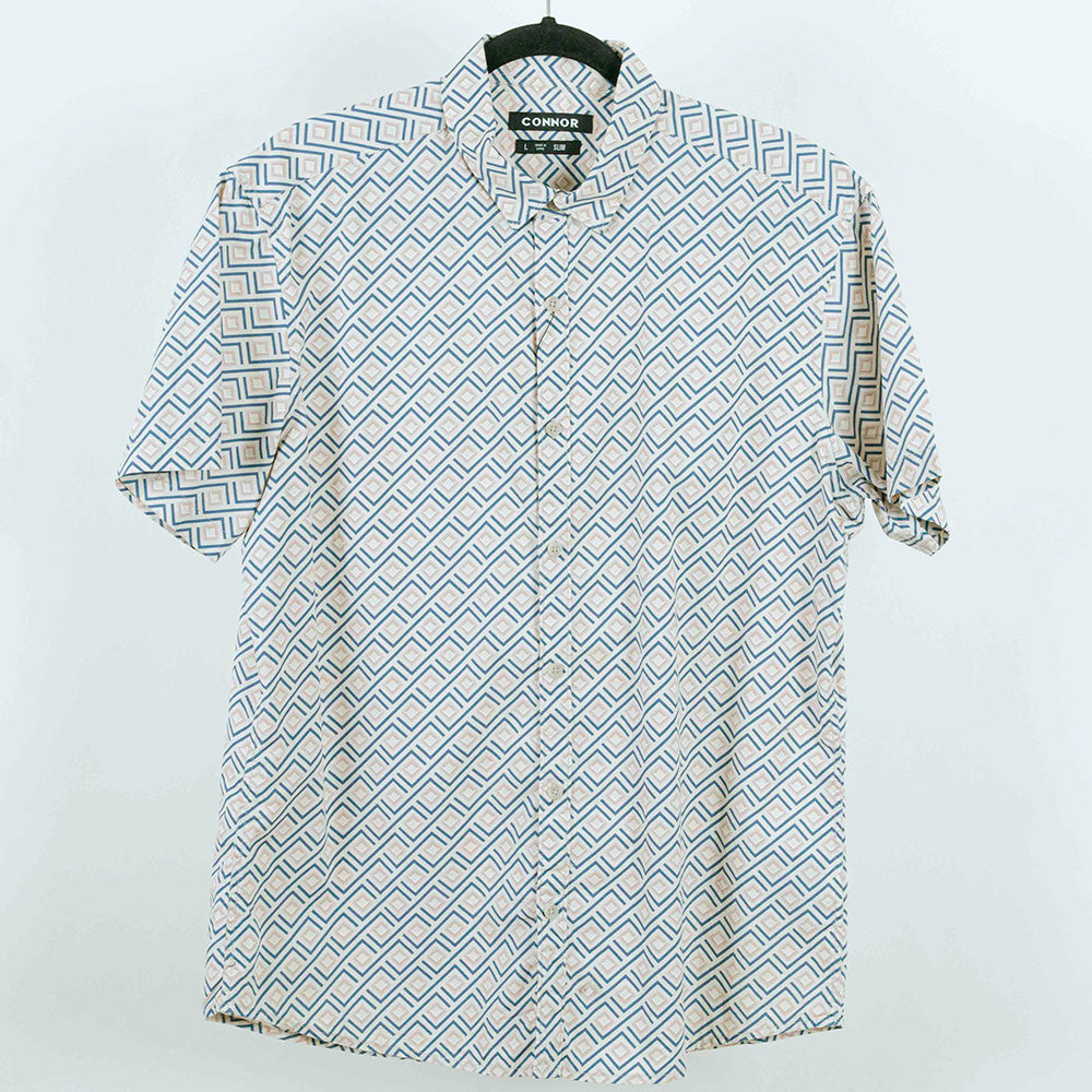 Camisa Estampada Beige  (L) Connor