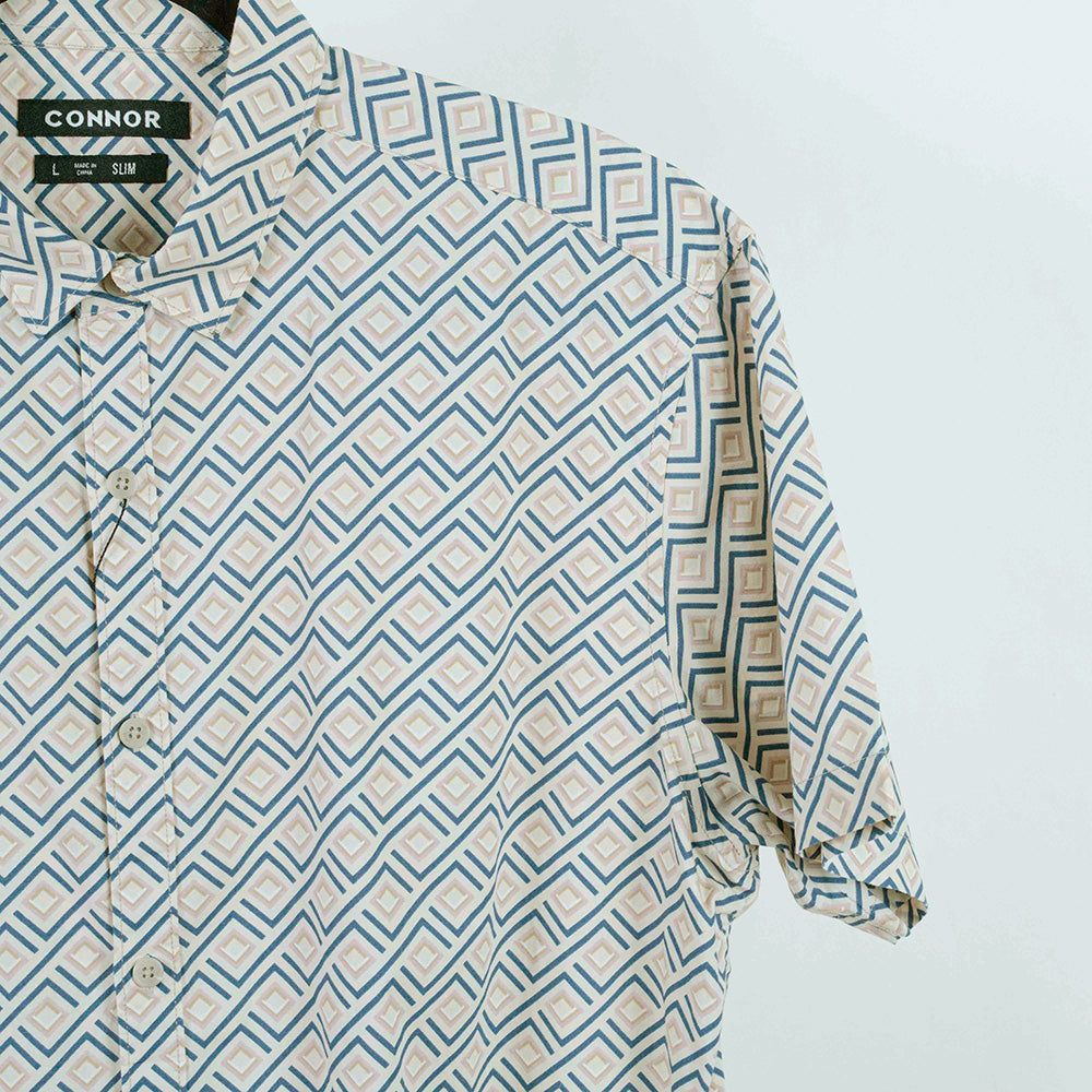 Camisa Estampada Beige  (L) Connor