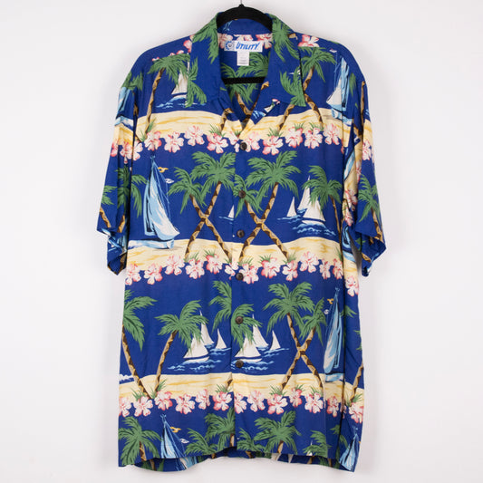 Camisa hawaiana azul (L) Utility