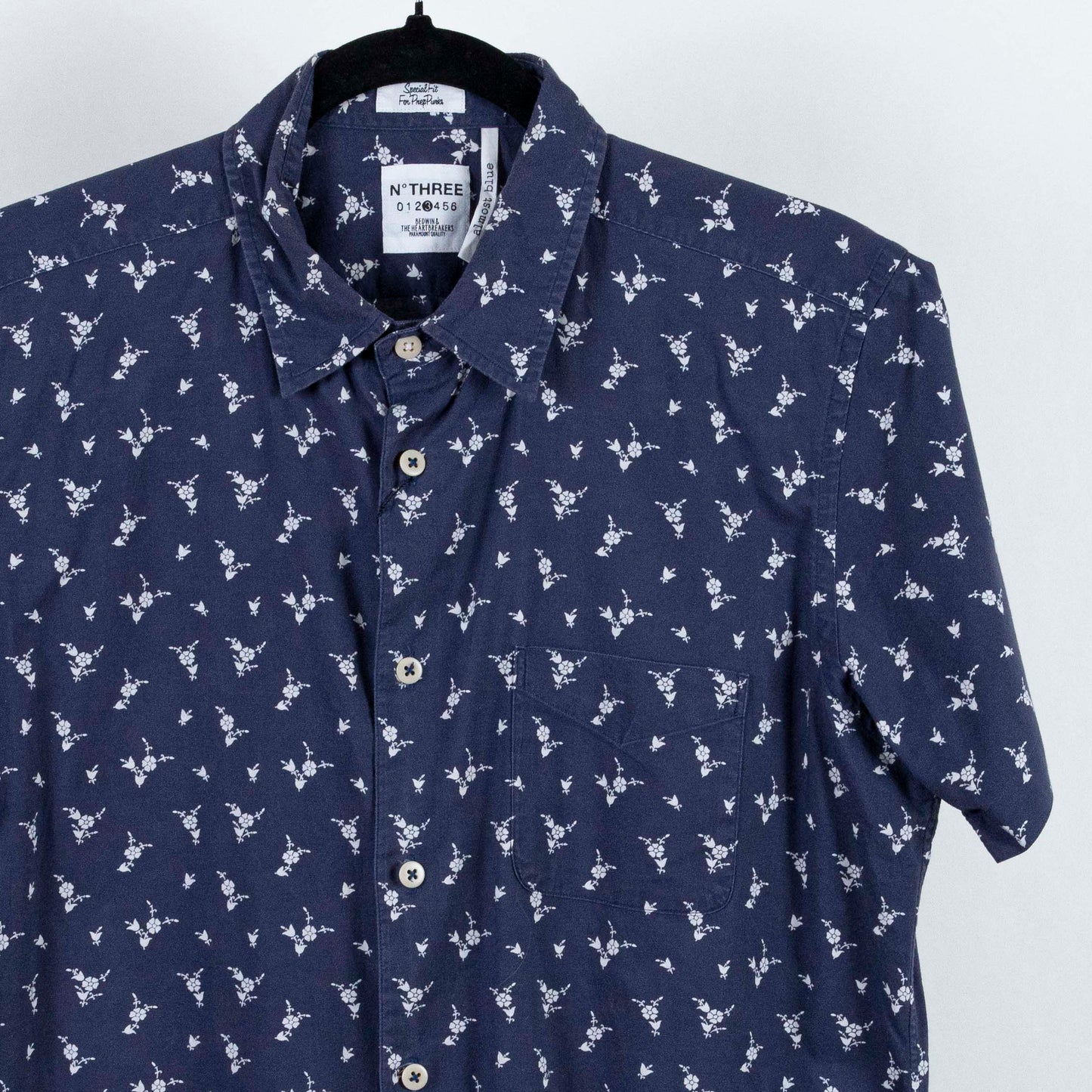 Camisa Estampada Azul (S) N Three
