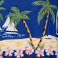 Camisa hawaiana azul (L) Utility