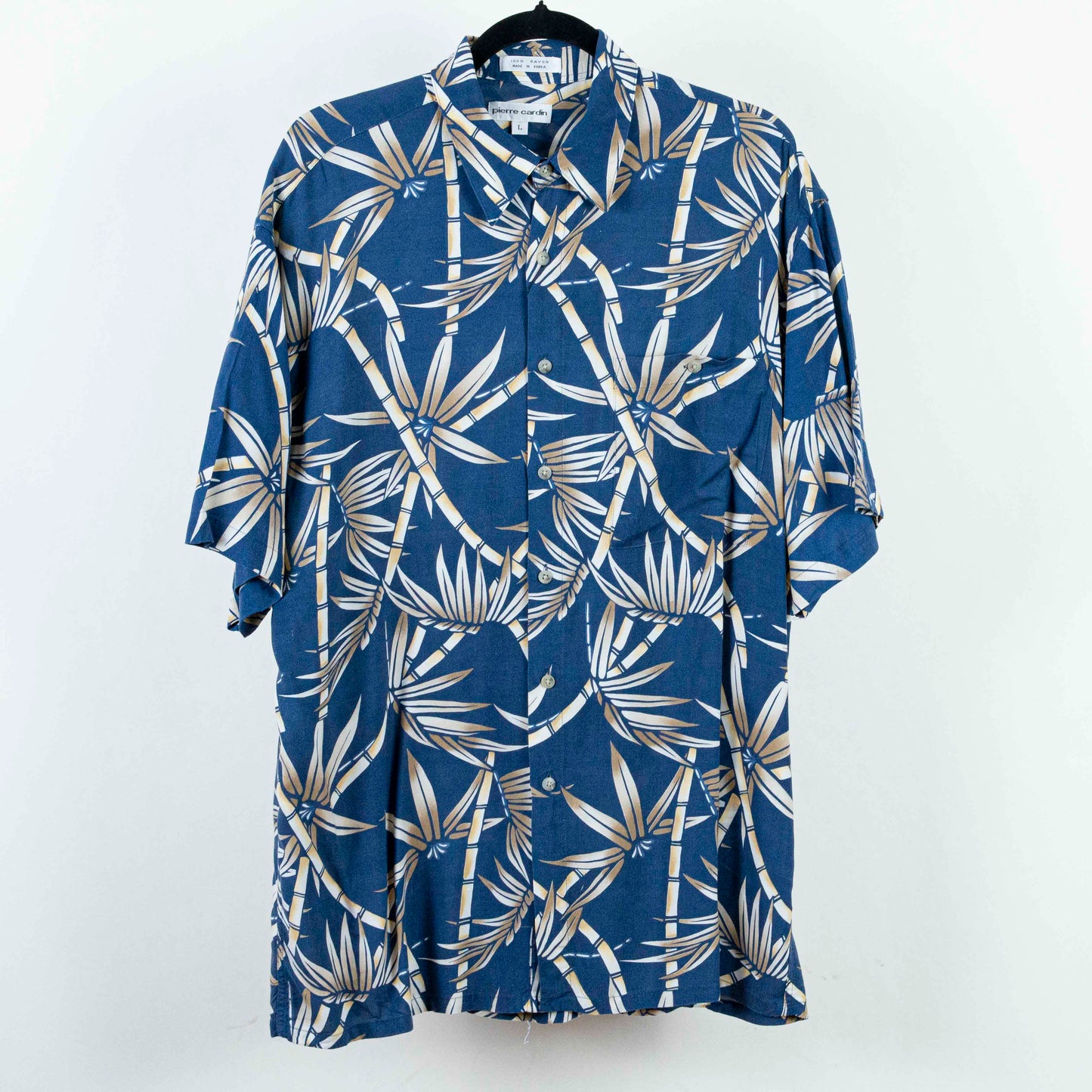 Camisa Hawaiana Azul (L) Pierre Cardin