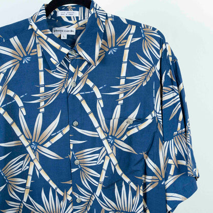 Camisa Hawaiana Azul (L) Pierre Cardin