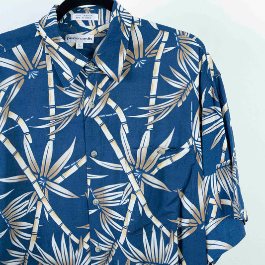 Camisa Hawaiana Azul (L) Pierre Cardin