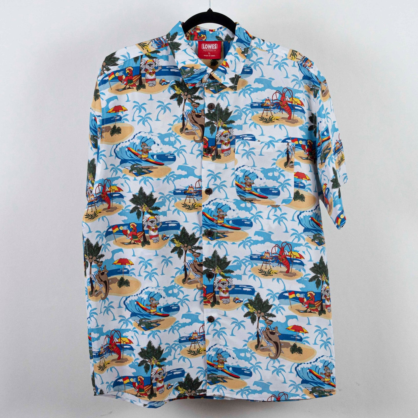 Camisa hawaiana azul (L) Lowes