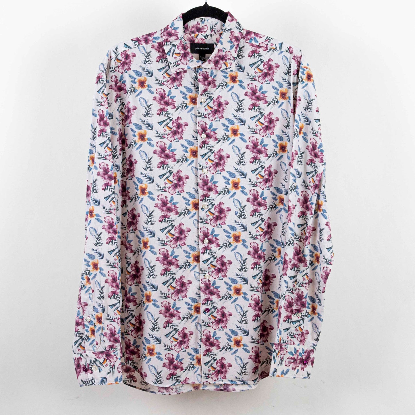 Camisa Hawaiana Blanco (L) Pierre Cardin