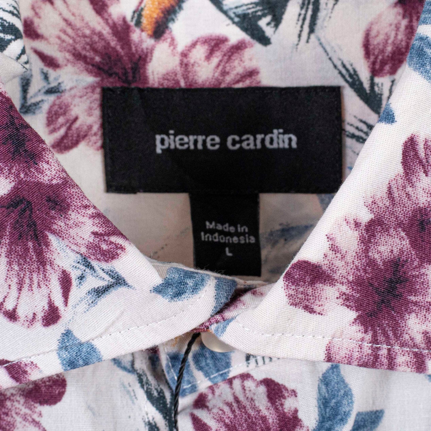 Camisa Hawaiana Blanco (L) Pierre Cardin