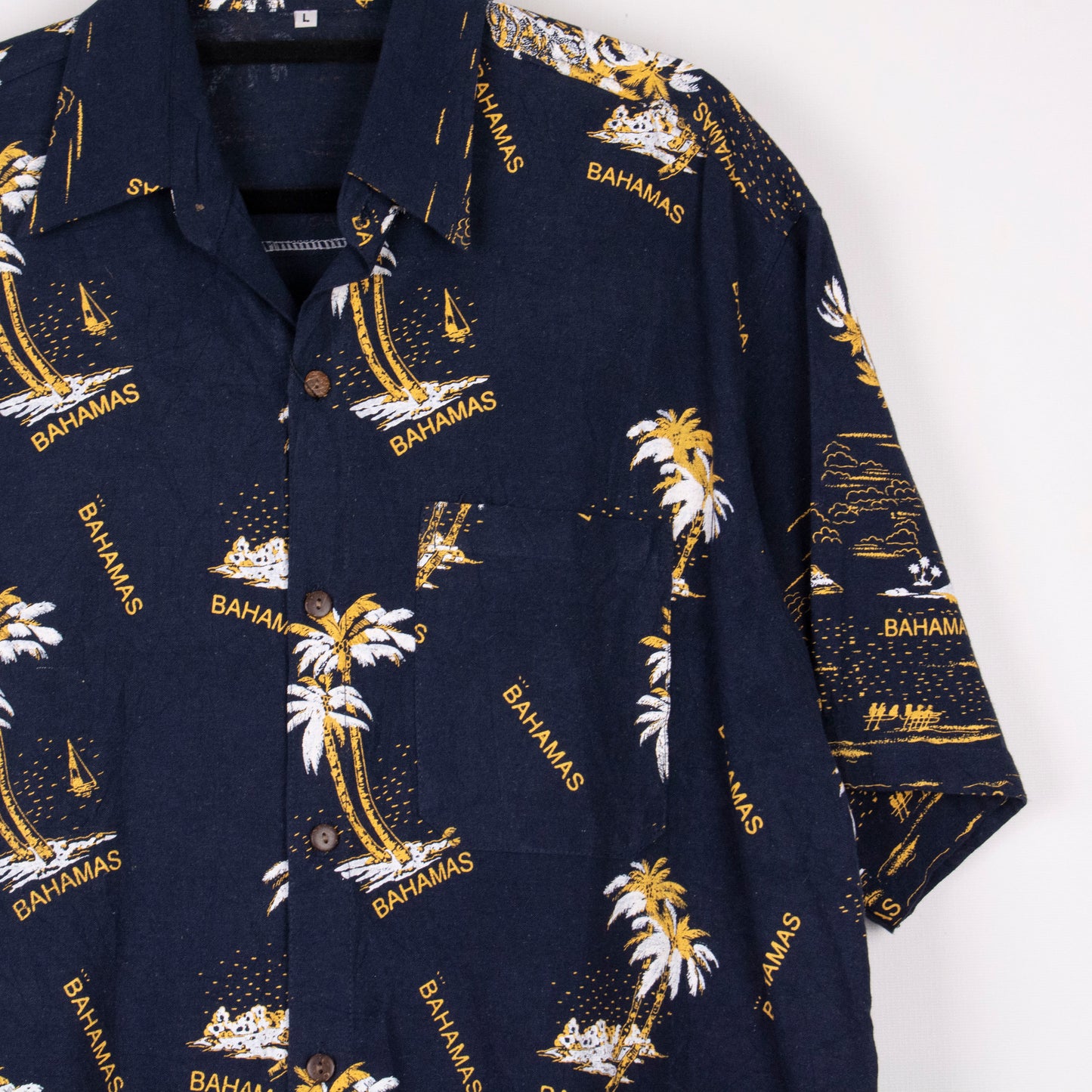 Camisa hawaiana azul (L) Shorelne