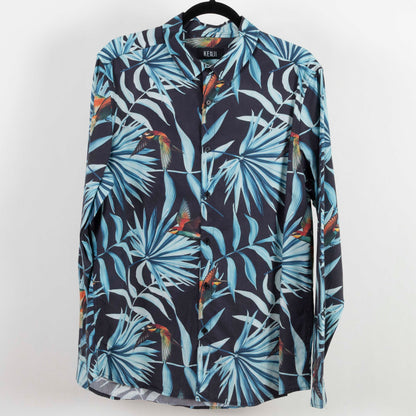Camisa hawaiana azul (XL) Kenji