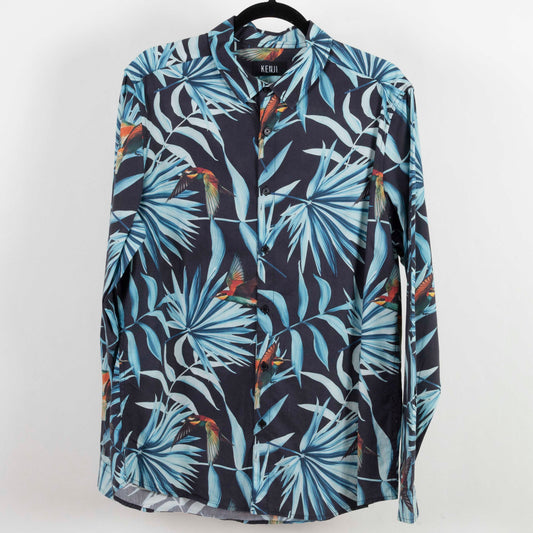 Camisa hawaiana azul (XL) Kenji