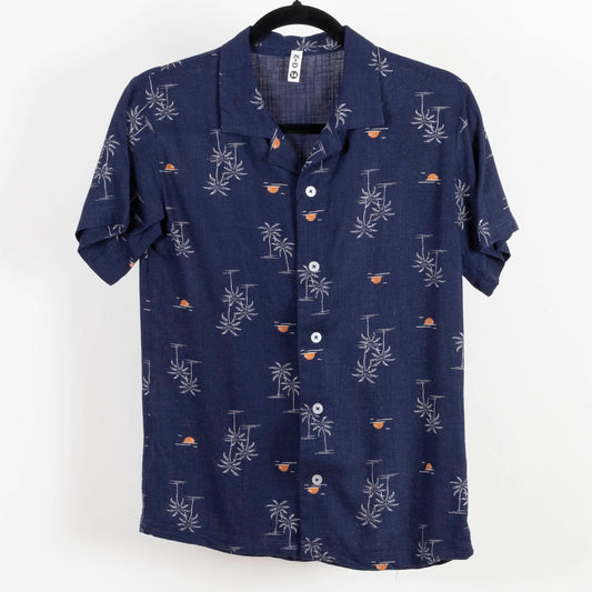 Camisa hawaiana azul (Niño) K-D