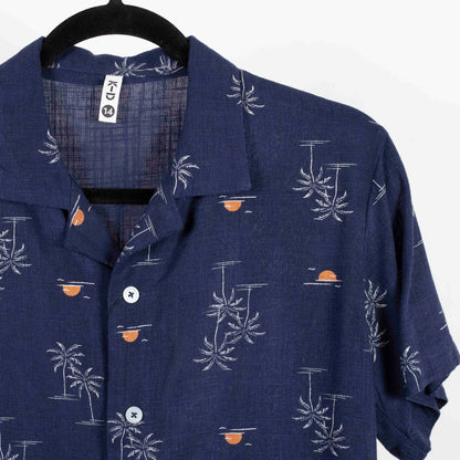 Camisa hawaiana azul (Niño) K-D
