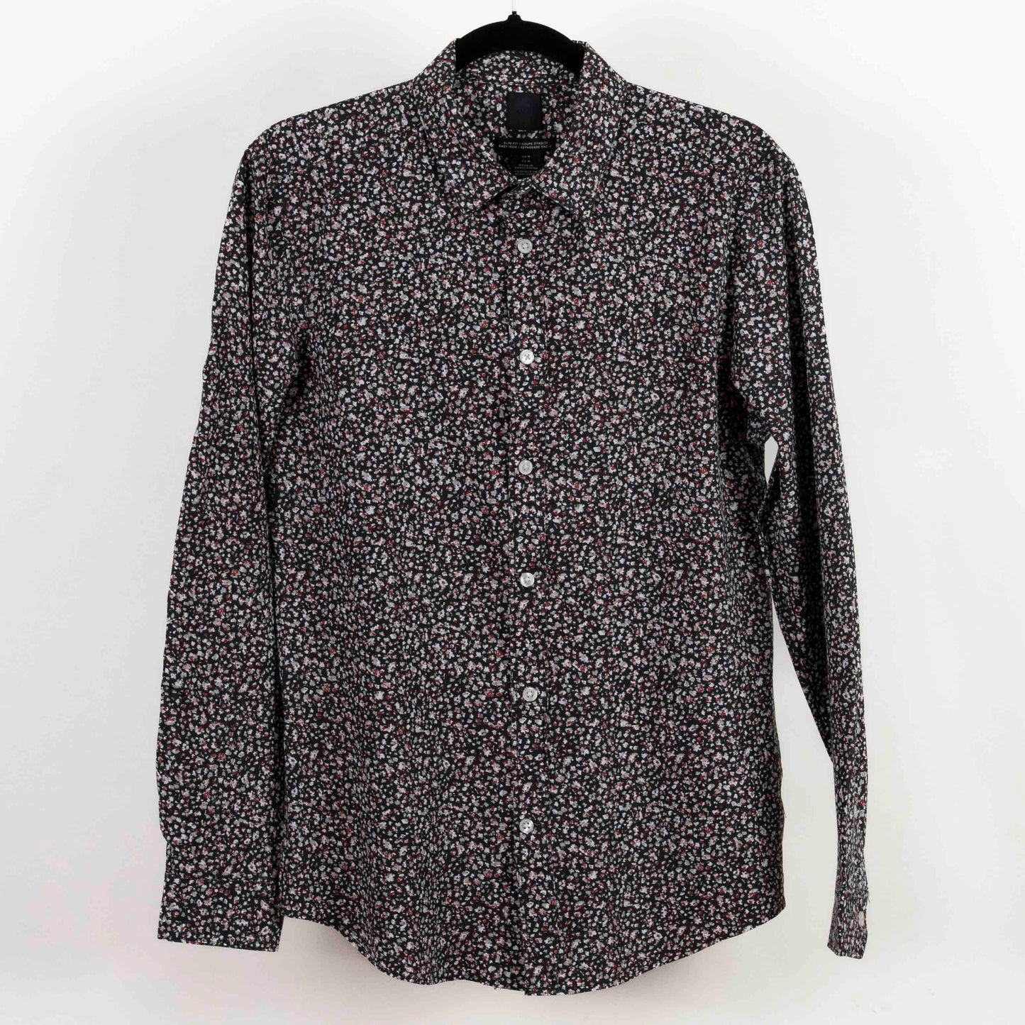 Camisa Estampada negro (M) H&M