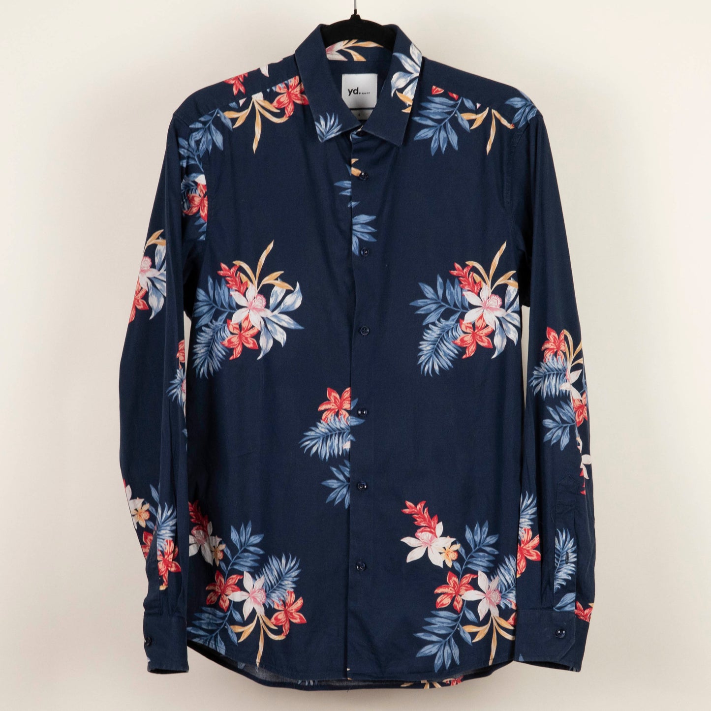Camisa Estampada Azul (S) Yd
