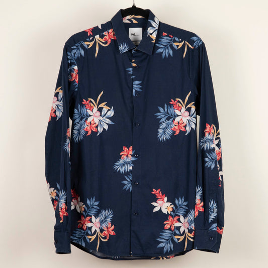 Camisa Estampada Azul (S) Yd