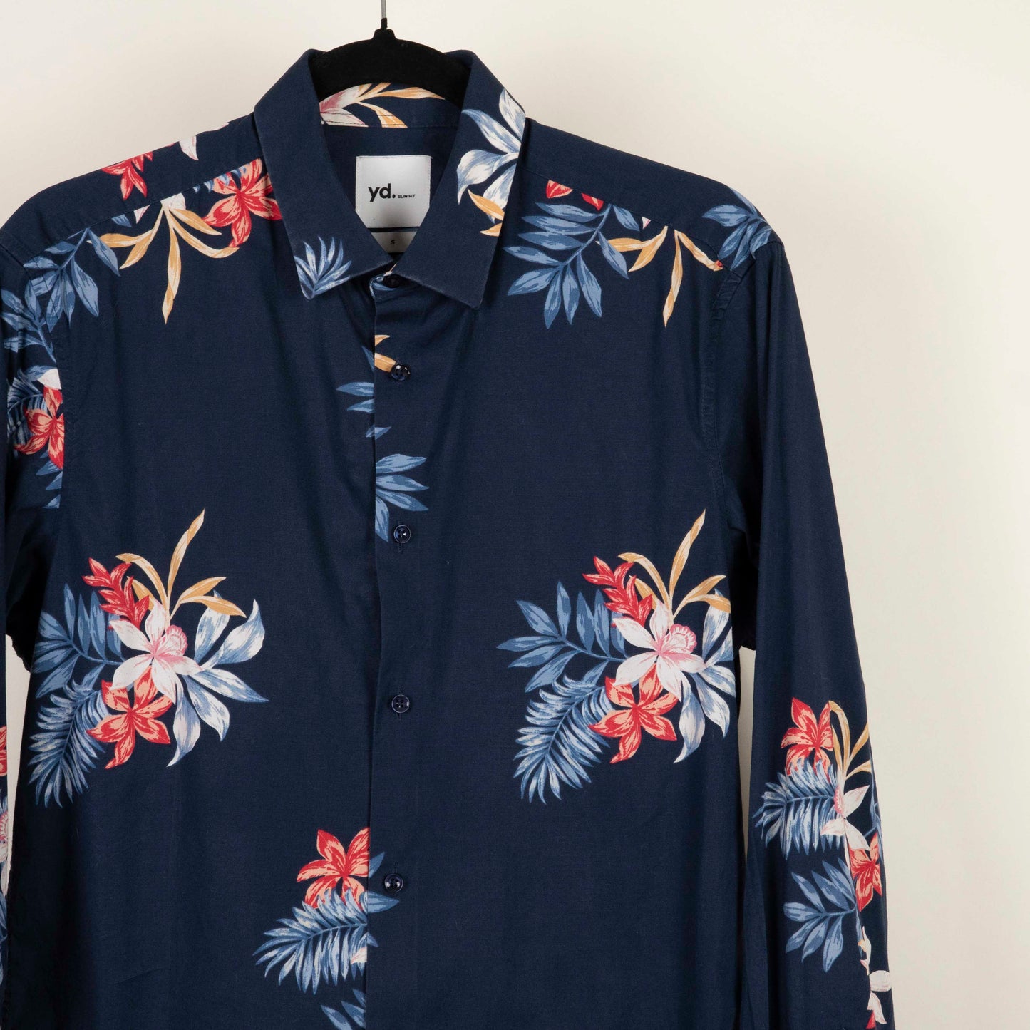 Camisa Estampada Azul (S) Yd