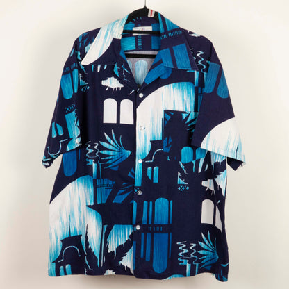 Camisa Hawaiana Azul (2XL) Hukilau Fashion