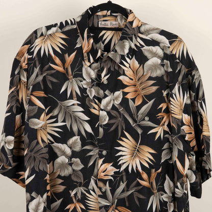 Camisa Hawaiana Negro (XL) Holis River