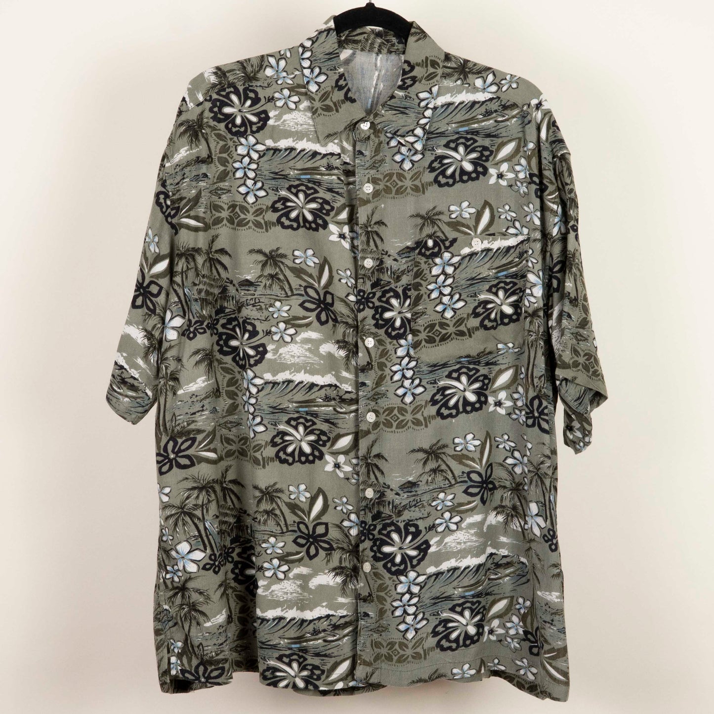 Camisa Hawaiana Verde (2XL) Sin marca