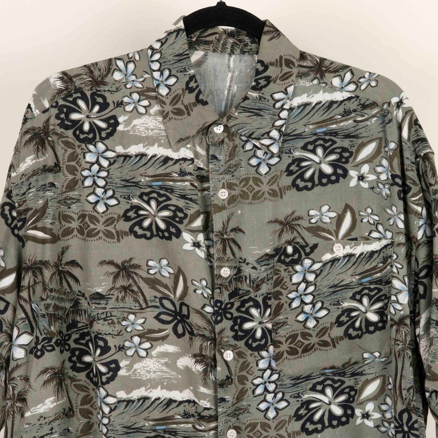 Camisa Hawaiana Verde (2XL) Sin marca