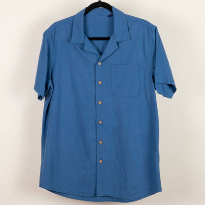Camisa Hawaiana Azul (M) Sin marca