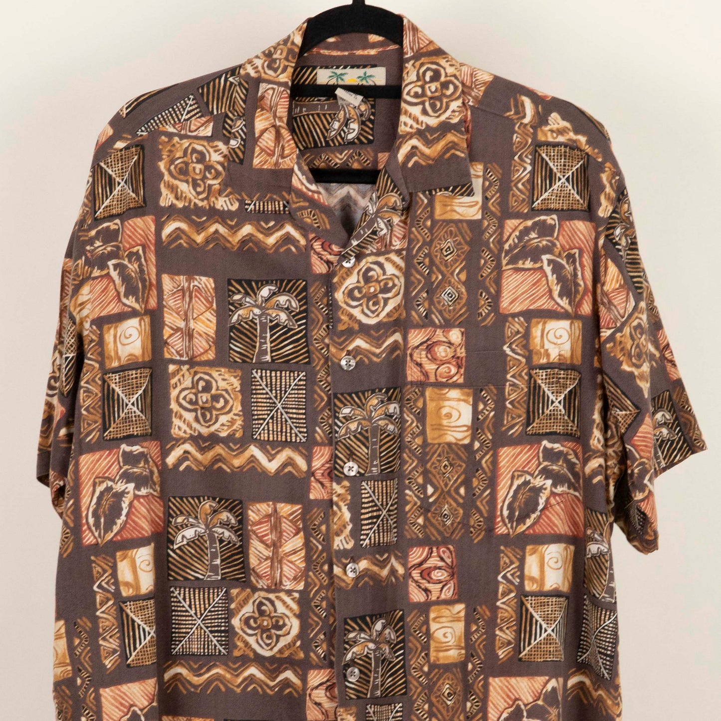 Camisa Hawaiana Cafe (M) Rona kai