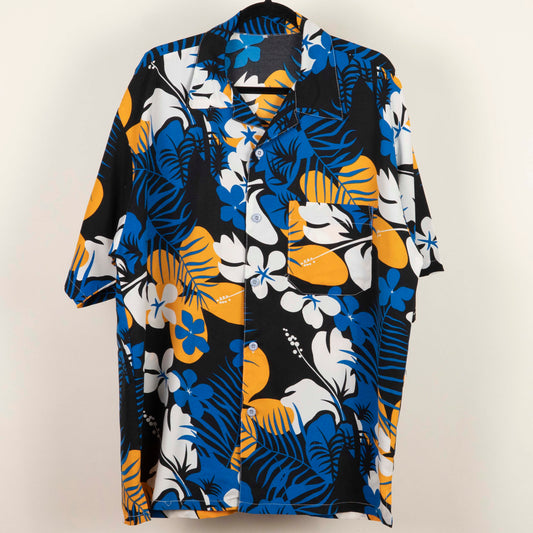Camisa Estampada Azul (2XL) Sin marca