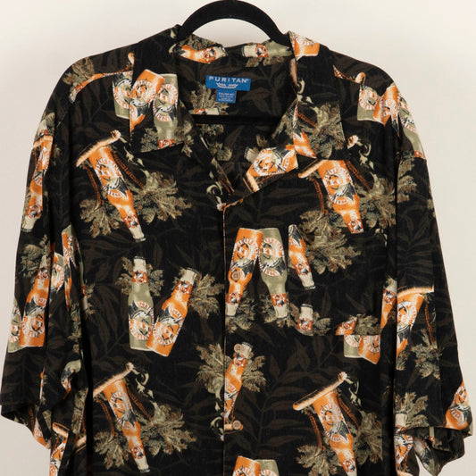 Camisa Hawaiana Verde (2XL) Puritan
