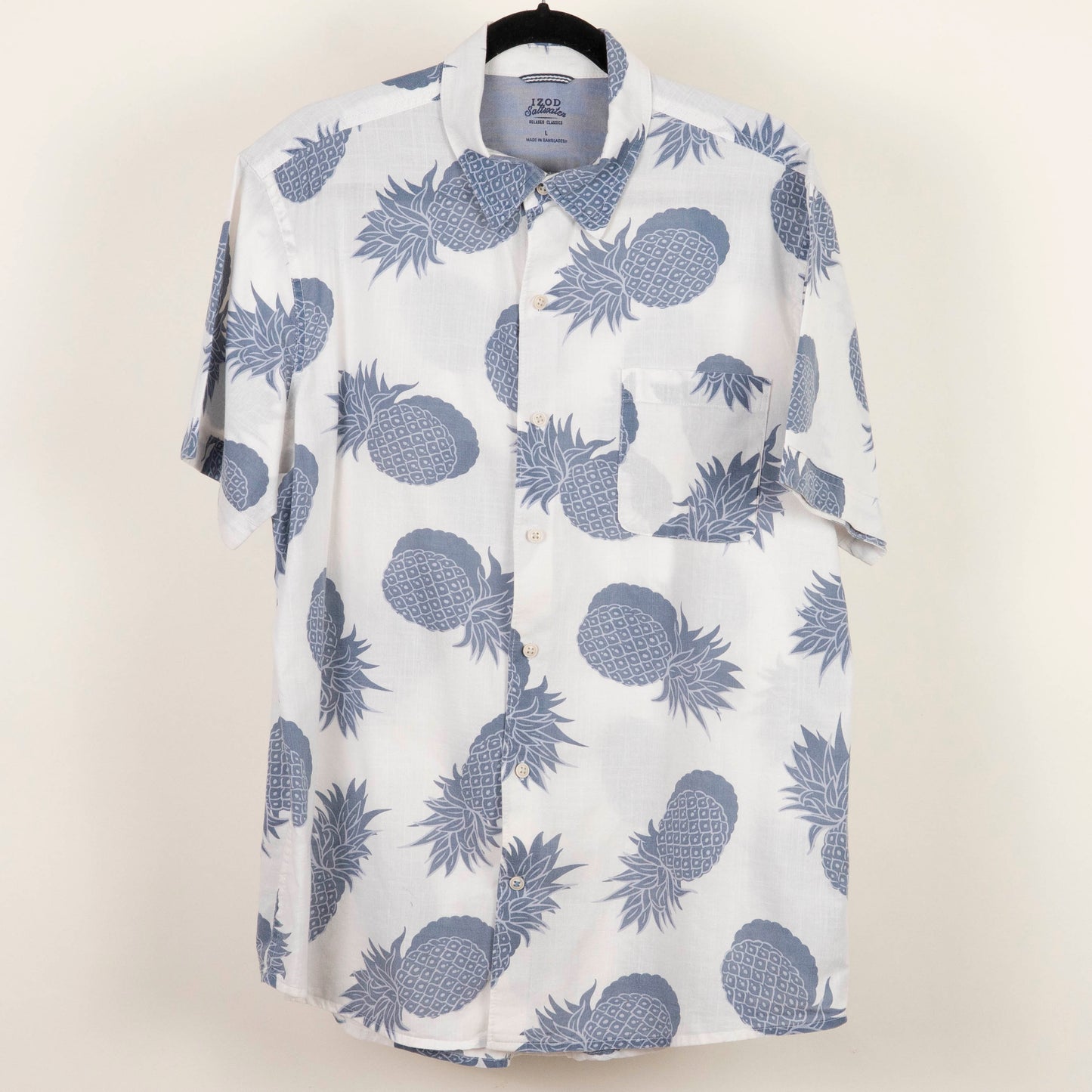 Camisa Hawaiana Blanco (L) IZOD