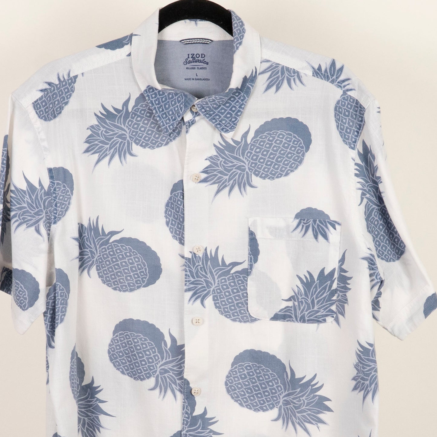 Camisa Hawaiana Blanco (L) IZOD