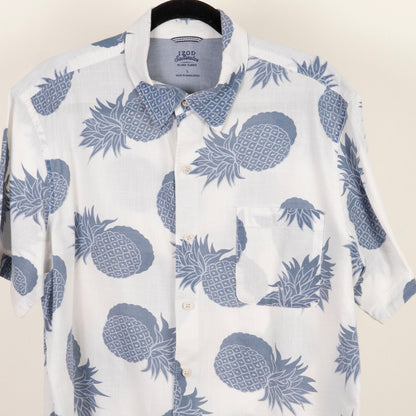 Camisa Hawaiana Blanco (L) IZOD