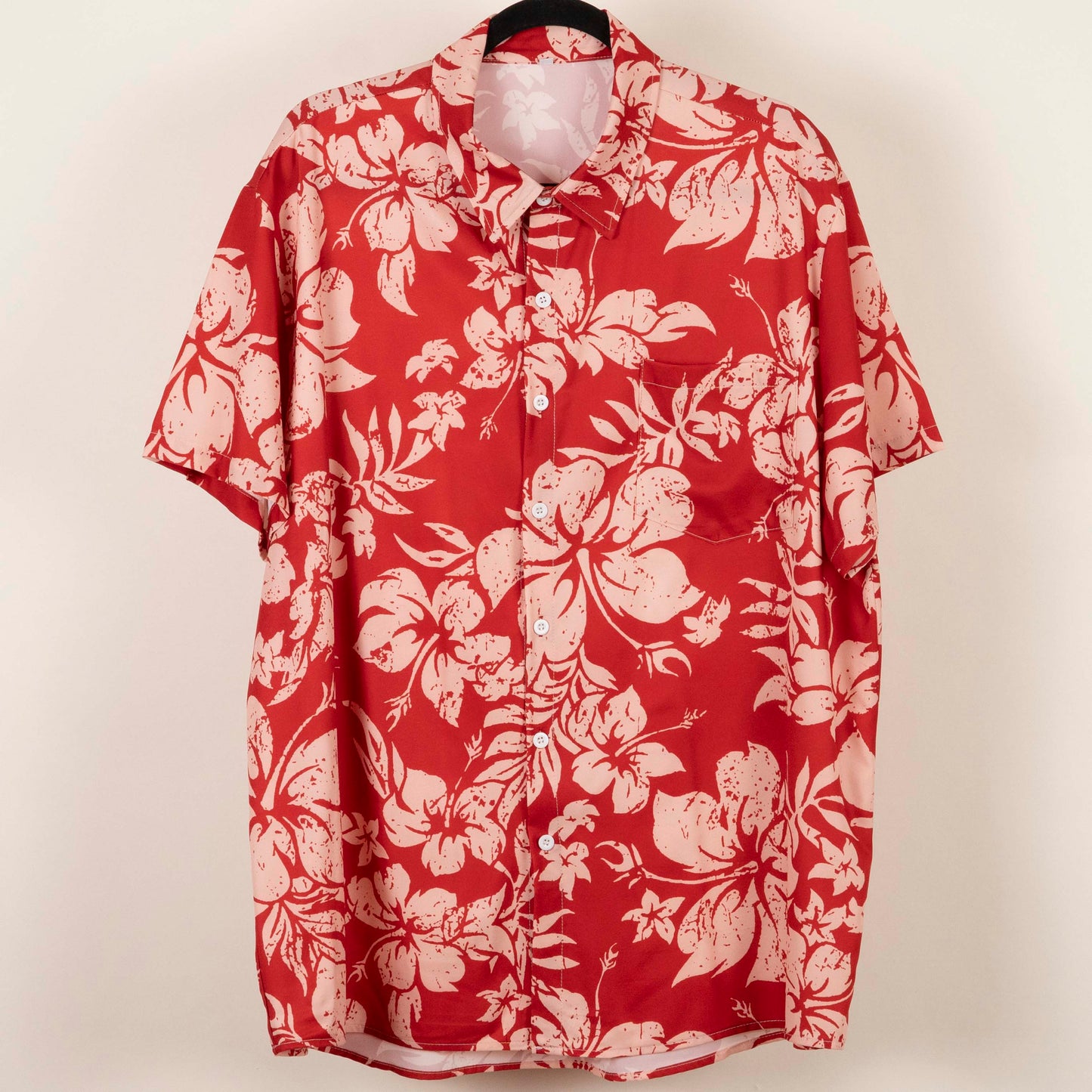 Camisa Hawaiana Rojo (M) Sin marca