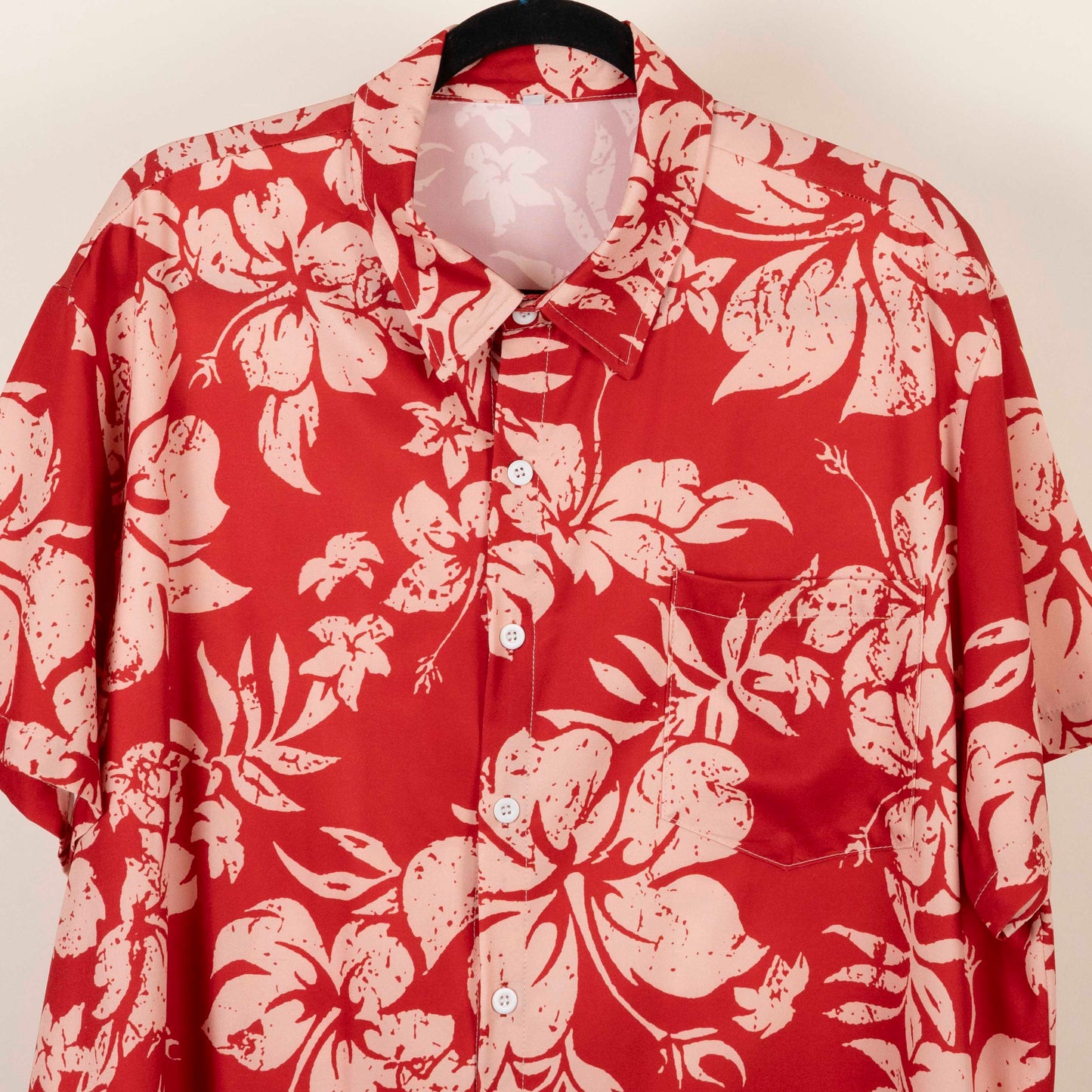 Camisa Hawaiana Rojo (M) Sin marca