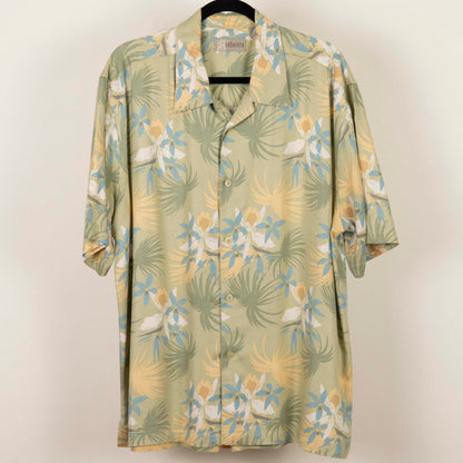 Camisa Hawaiana  Verde (XL) Cubavera
