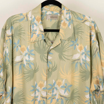 Camisa Hawaiana  Verde (XL) Cubavera